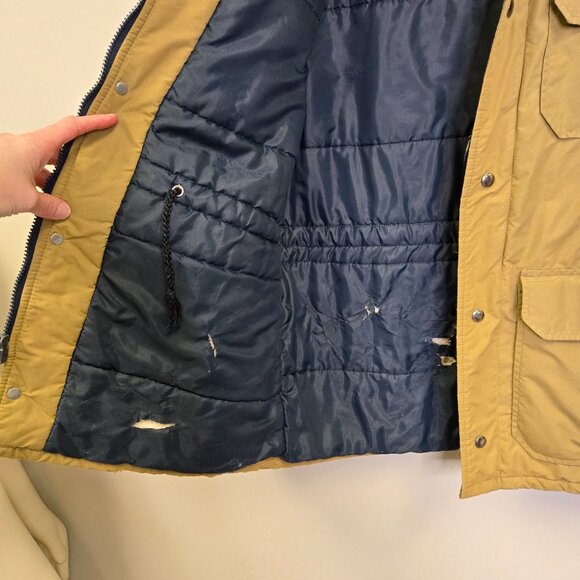 Vintage Men's M Tall Brown Insulated Barn Work Coat Field Jacket Pockets & 3M Th - Picture 5 of 16